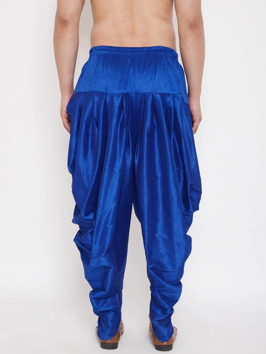 Men's Blue Cowl Dhoti - Vastramay