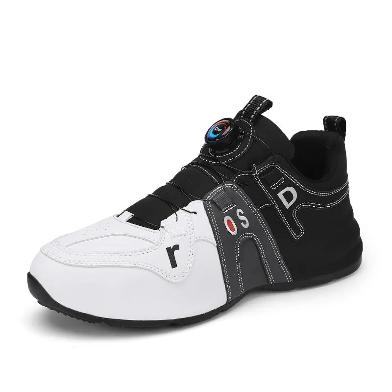 Men's Cowhide swivel buckle running shoe