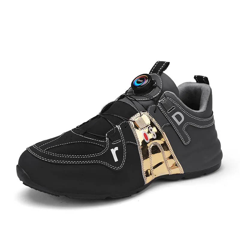 Men's Cowhide swivel buckle running shoe