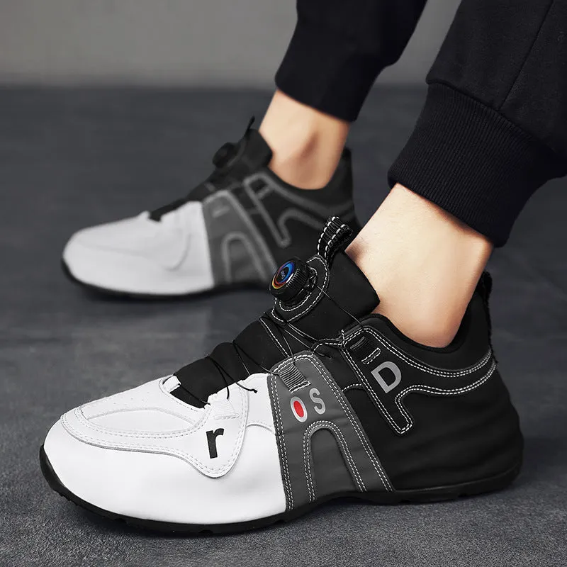 Men's Cowhide swivel buckle running shoe