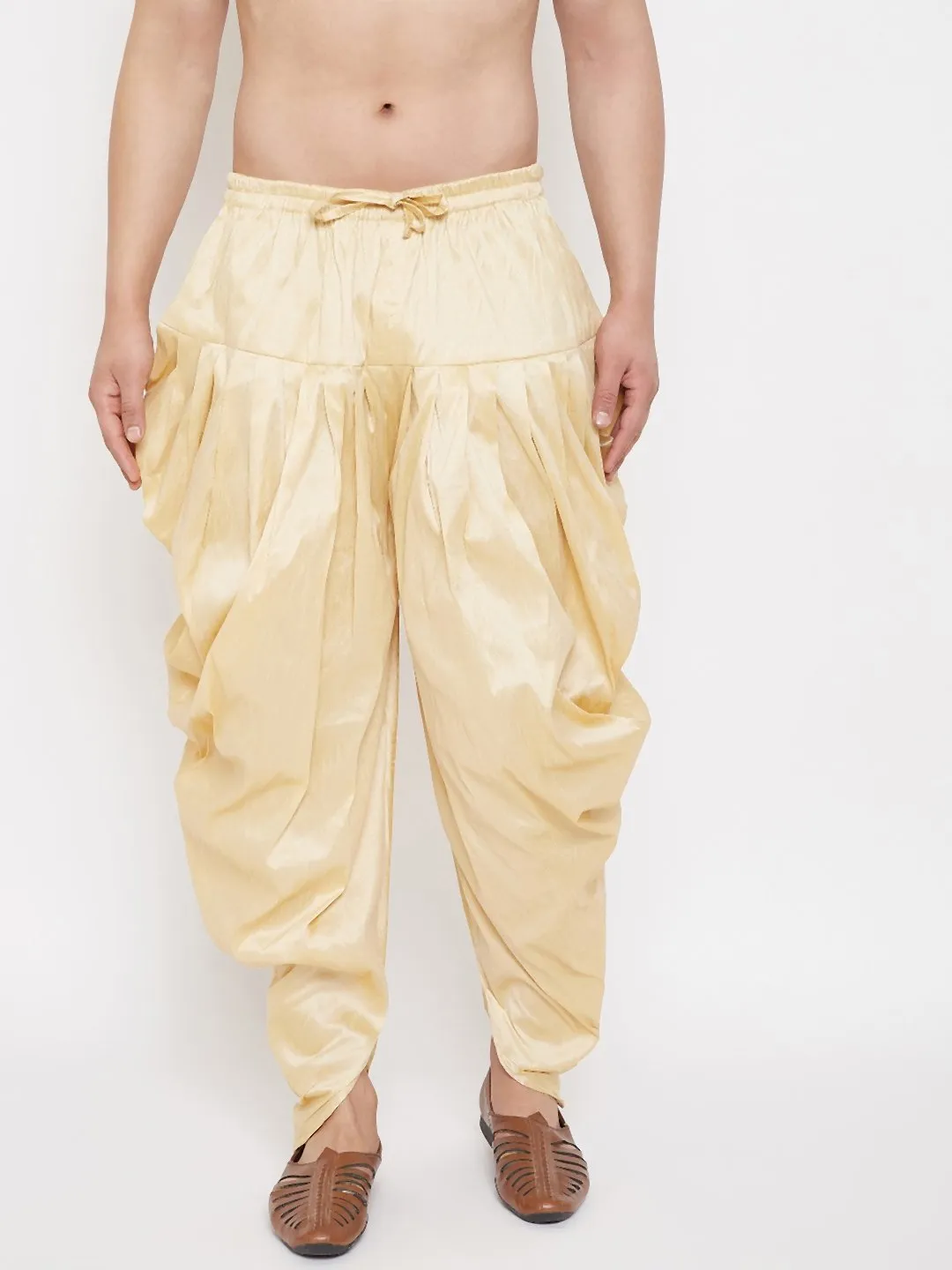 Men's Gold Cowl Dhoti - Vastramay