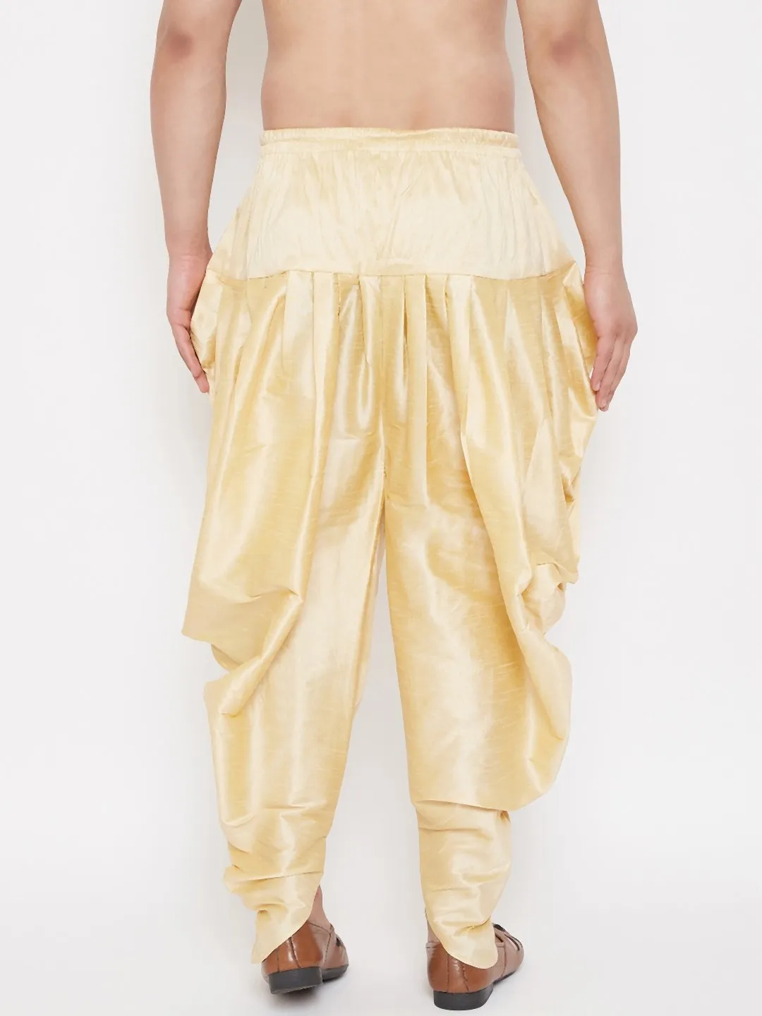 Men's Gold Cowl Dhoti - Vastramay