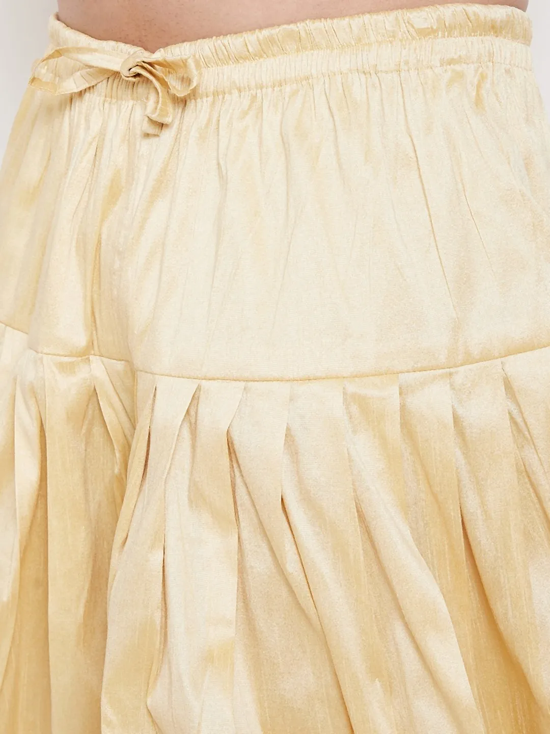 Men's Gold Cowl Dhoti - Vastramay