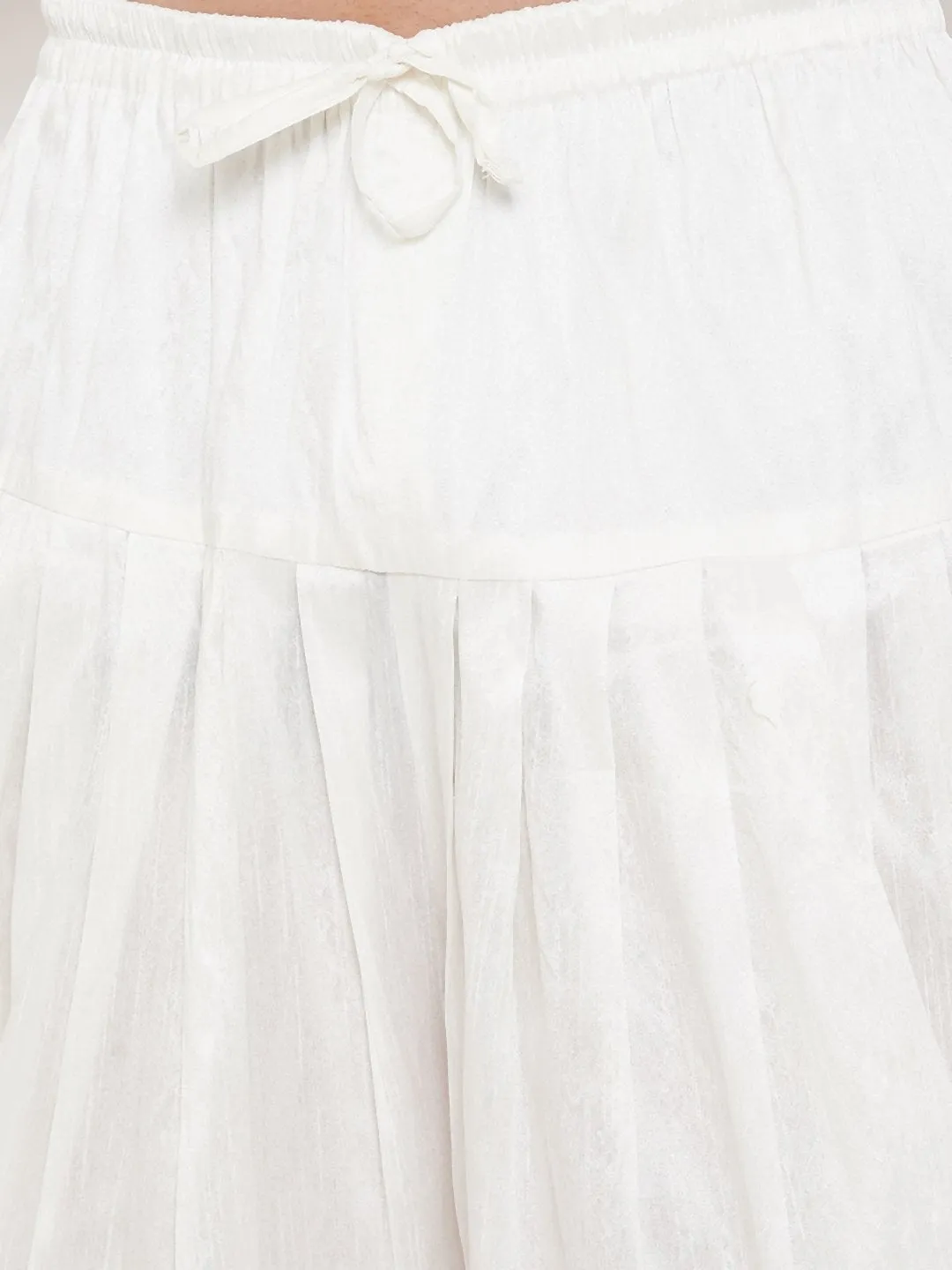 Men's White Cowl Dhoti - Vastramay