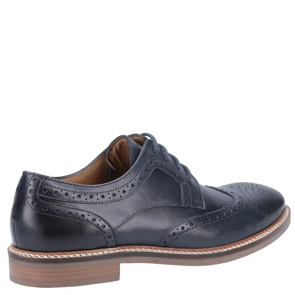 Navy Bryson Brogue Lace-Up Shoes