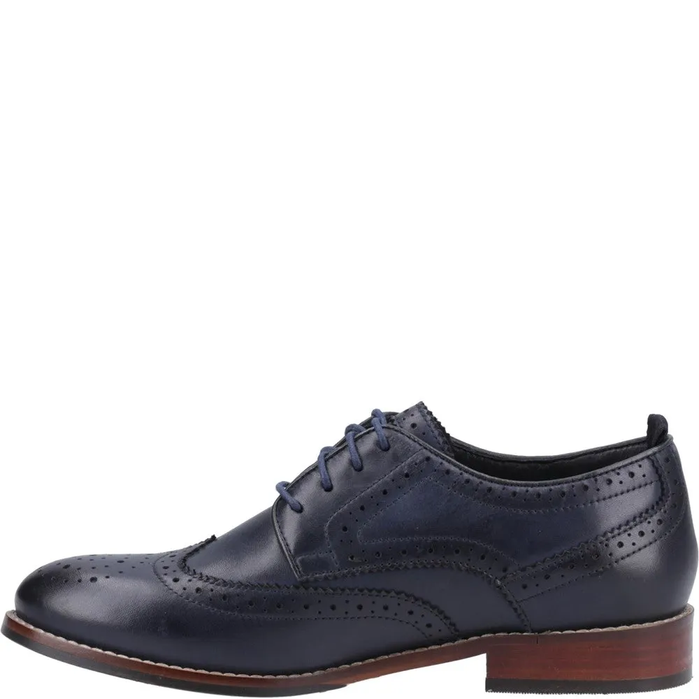 Navy Natalia Brogue Shoes