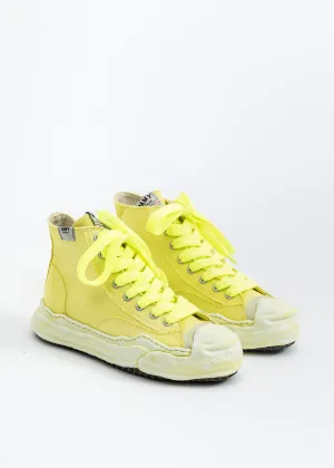 Neon Yellow Original Sole Overdyed Canvas Sneaker (Hank HI)