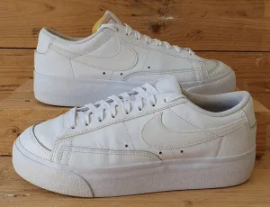 Nike Blazer Platform Leather Trainers UK6.5/US9/EU40.5 DJ0292-100 Triple White