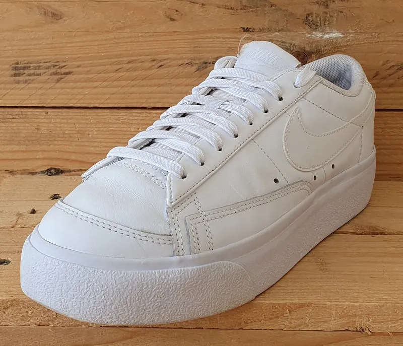 Nike Blazer Platform Leather Trainers UK6.5/US9/EU40.5 DJ0292-100 Triple White