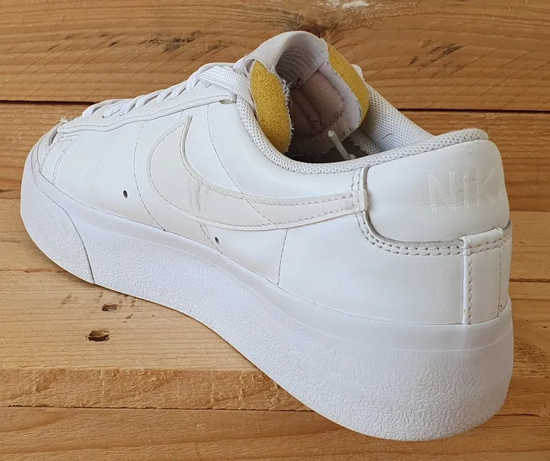 Nike Blazer Platform Leather Trainers UK6.5/US9/EU40.5 DJ0292-100 Triple White