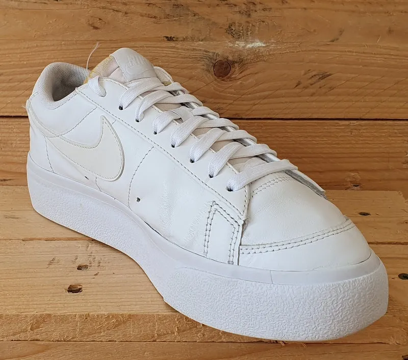 Nike Blazer Platform Leather Trainers UK6.5/US9/EU40.5 DJ0292-100 Triple White