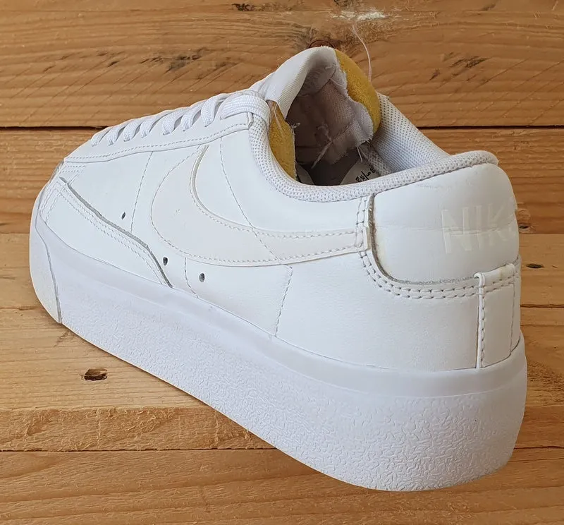 Nike Blazer Platform Leather Trainers UK6.5/US9/EU40.5 DJ0292-100 Triple White