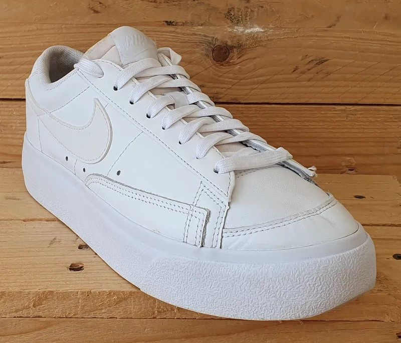 Nike Blazer Platform Leather Trainers UK6.5/US9/EU40.5 DJ0292-100 Triple White