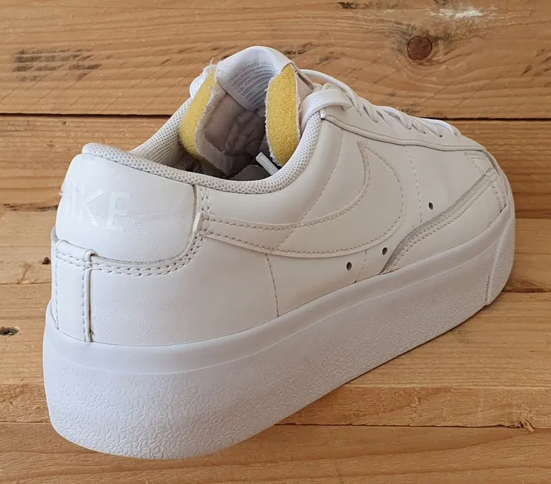 Nike Blazer Platform Leather Trainers UK6.5/US9/EU40.5 DJ0292-100 Triple White