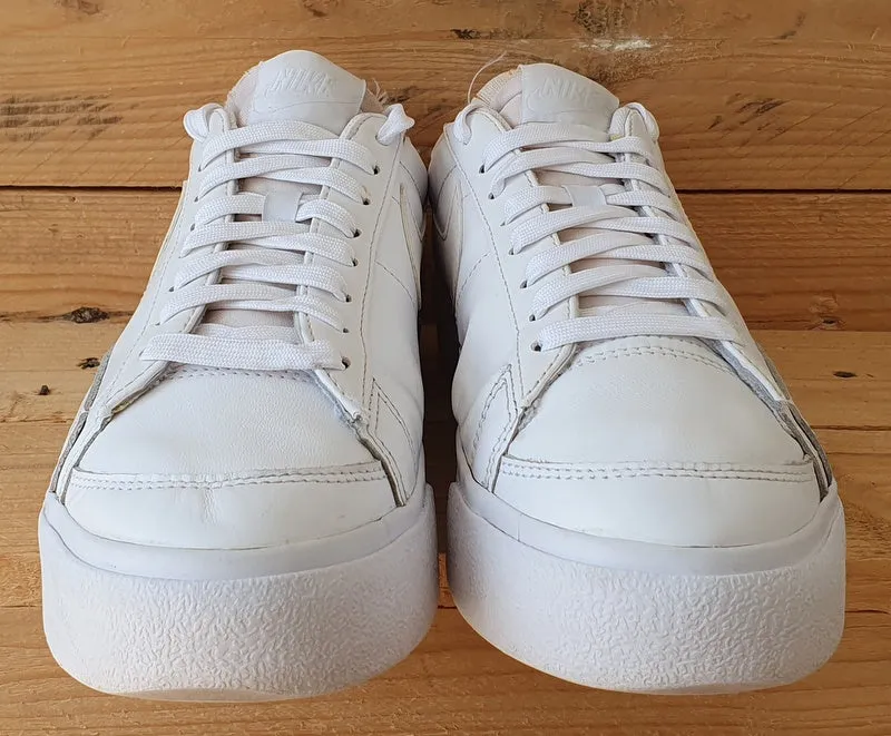 Nike Blazer Platform Leather Trainers UK6.5/US9/EU40.5 DJ0292-100 Triple White