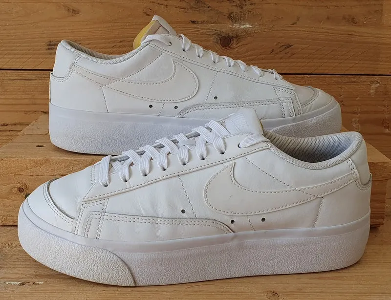Nike Blazer Platform Leather Trainers UK6.5/US9/EU40.5 DJ0292-100 Triple White