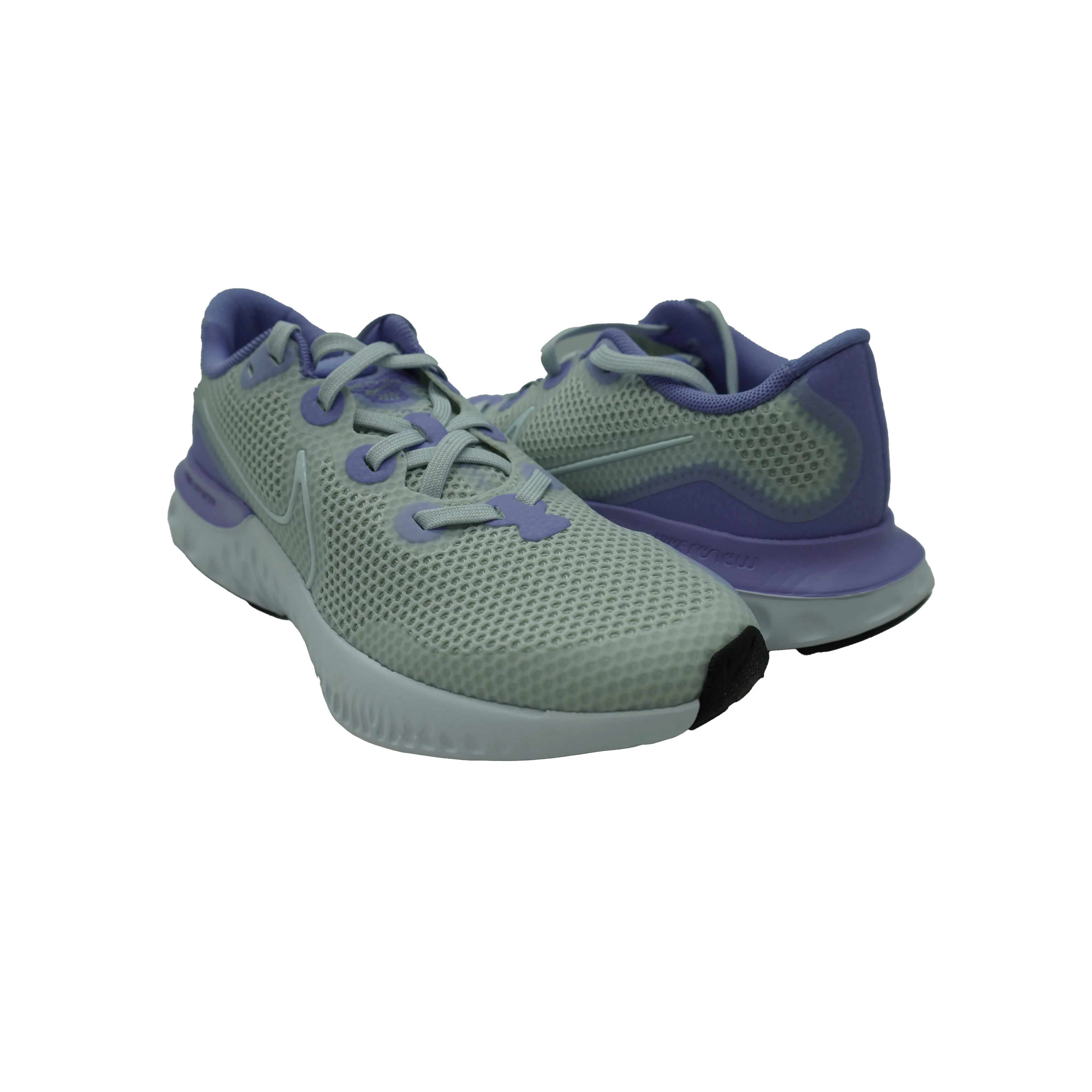 Nike Girl's Renew Run Casual Running Athletic Shoes Gray Light Purple Size 5