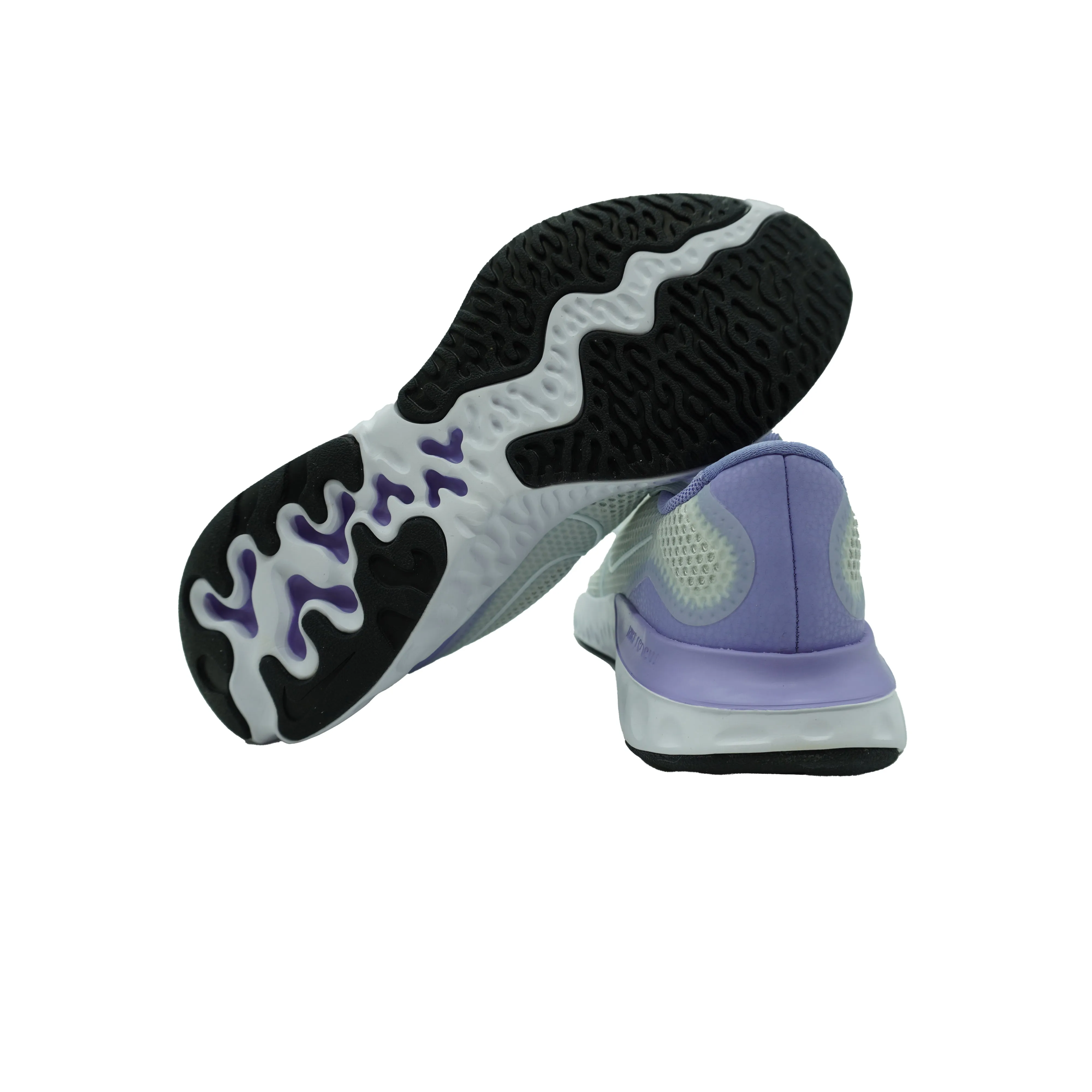 Nike Girl's Renew Run Casual Running Athletic Shoes Gray Light Purple Size 5