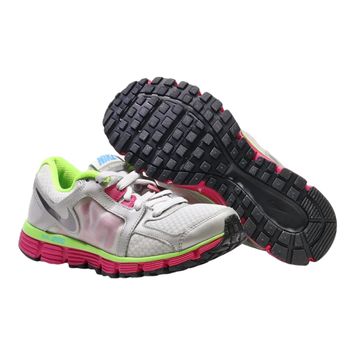 NIKE Sneaker Trainers Silver Synthetic Womens UK 5