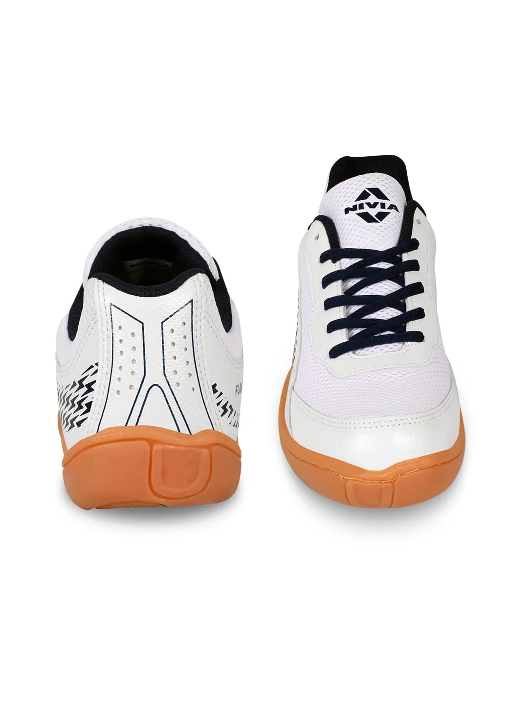 NIVIA Flash 2.0 Badminton Shoes for Men (White)
