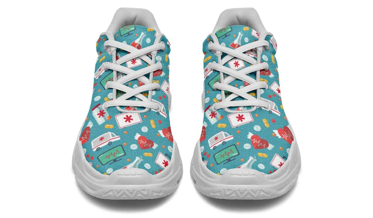 Nurse Pattern Chunky Sneakers