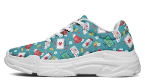Nurse Pattern Chunky Sneakers