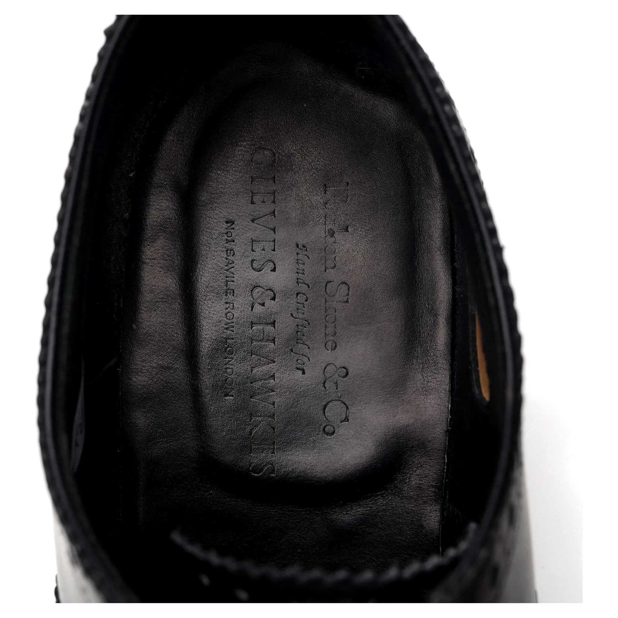 Poulson Skone & Co Black Leather Oxford Brogues UK 9 E