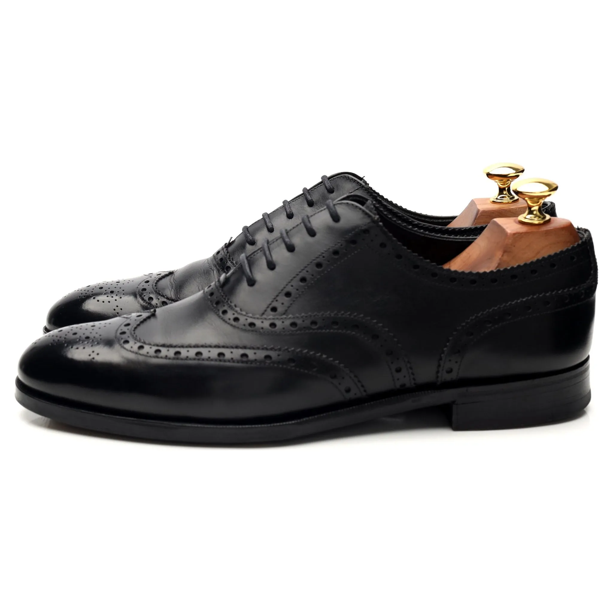 Poulson Skone & Co Black Leather Oxford Brogues UK 9 E