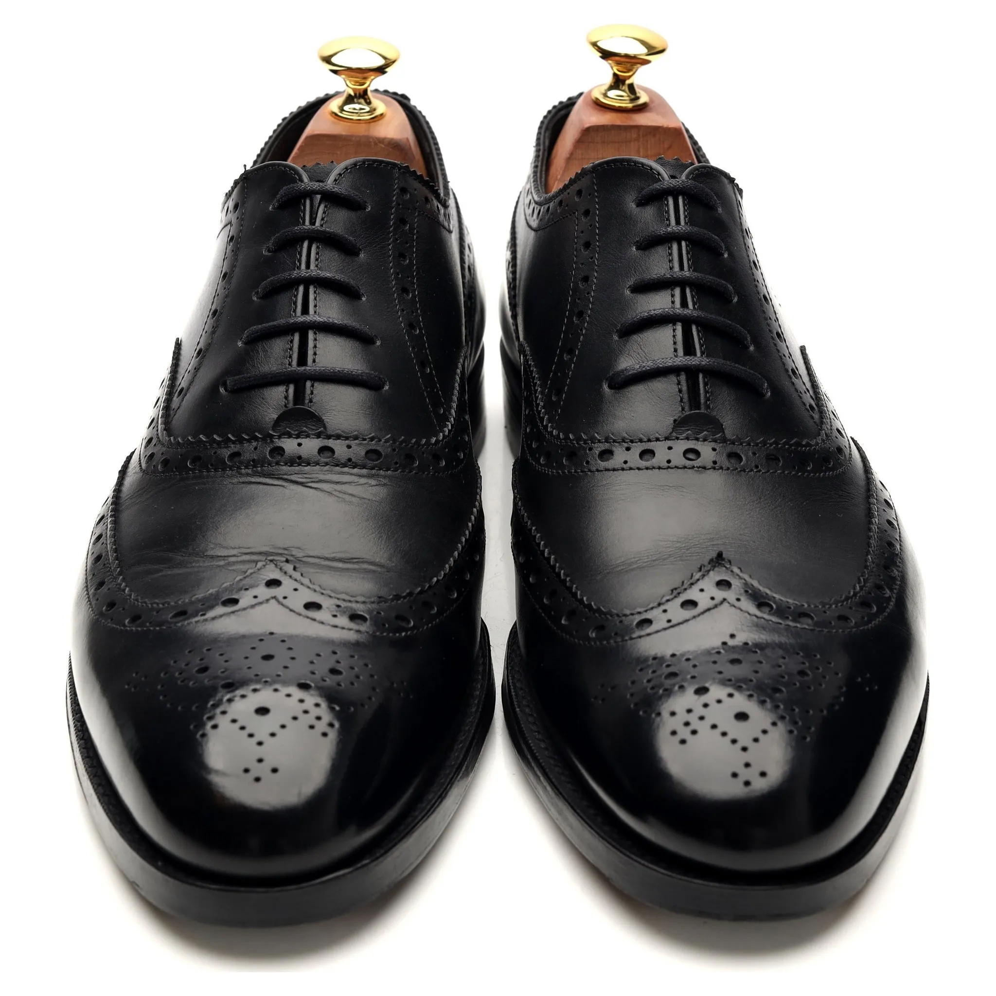 Poulson Skone & Co Black Leather Oxford Brogues UK 9 E
