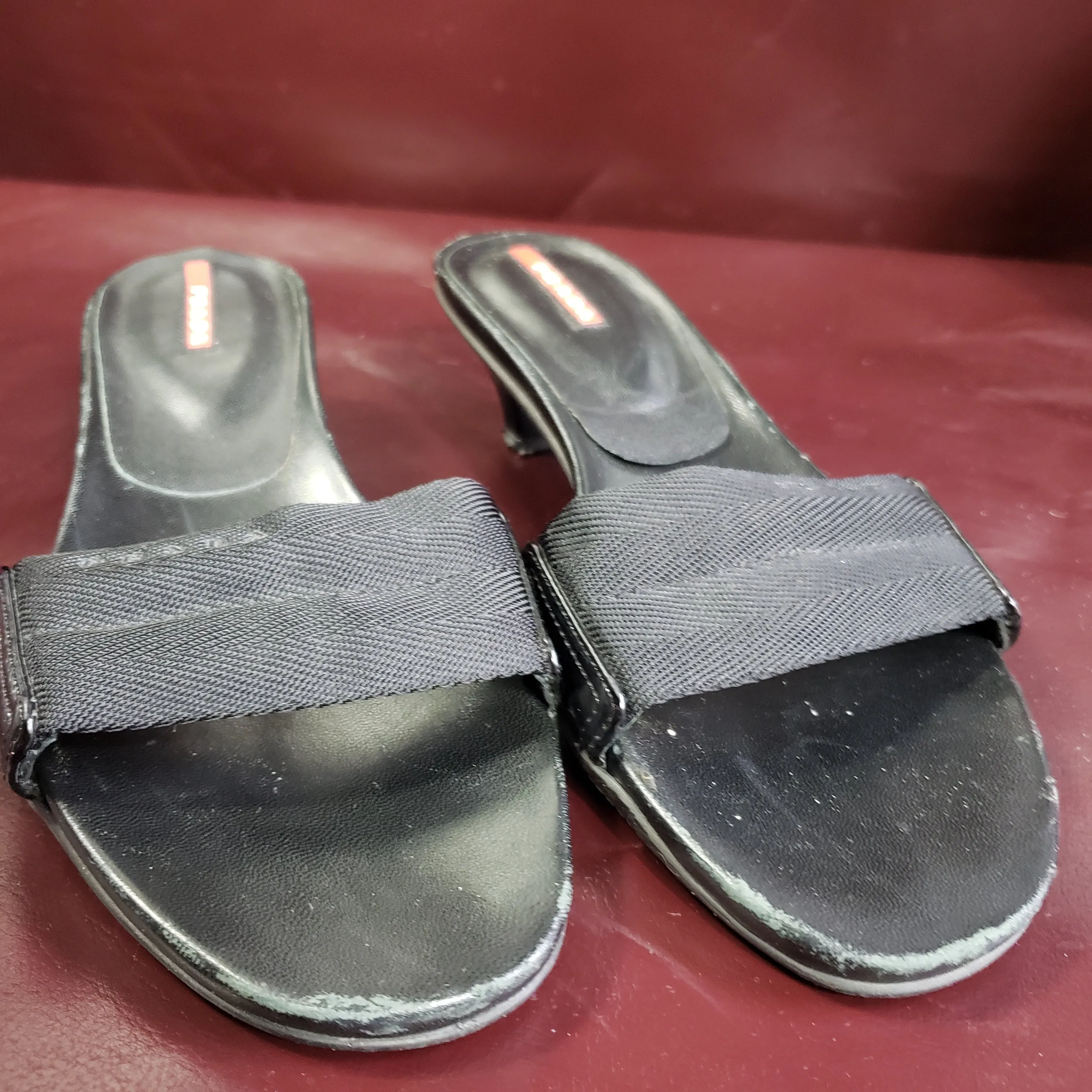 Prada Sport Slide -in Kitten Mule Size 36.5
