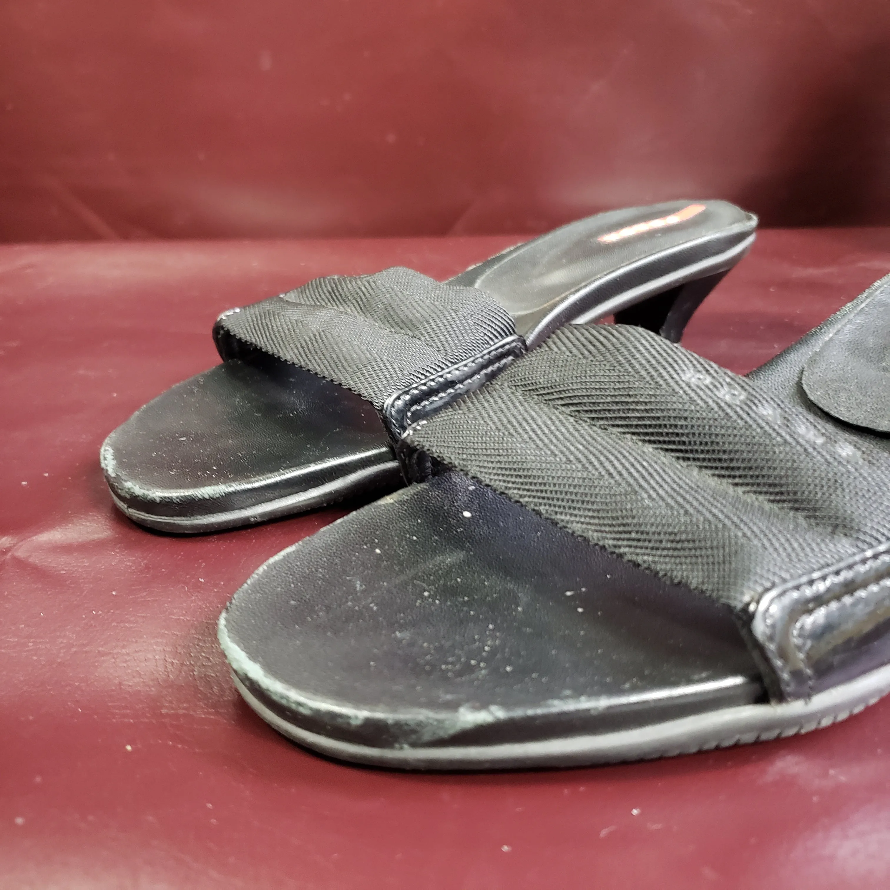 Prada Sport Slide -in Kitten Mule Size 36.5
