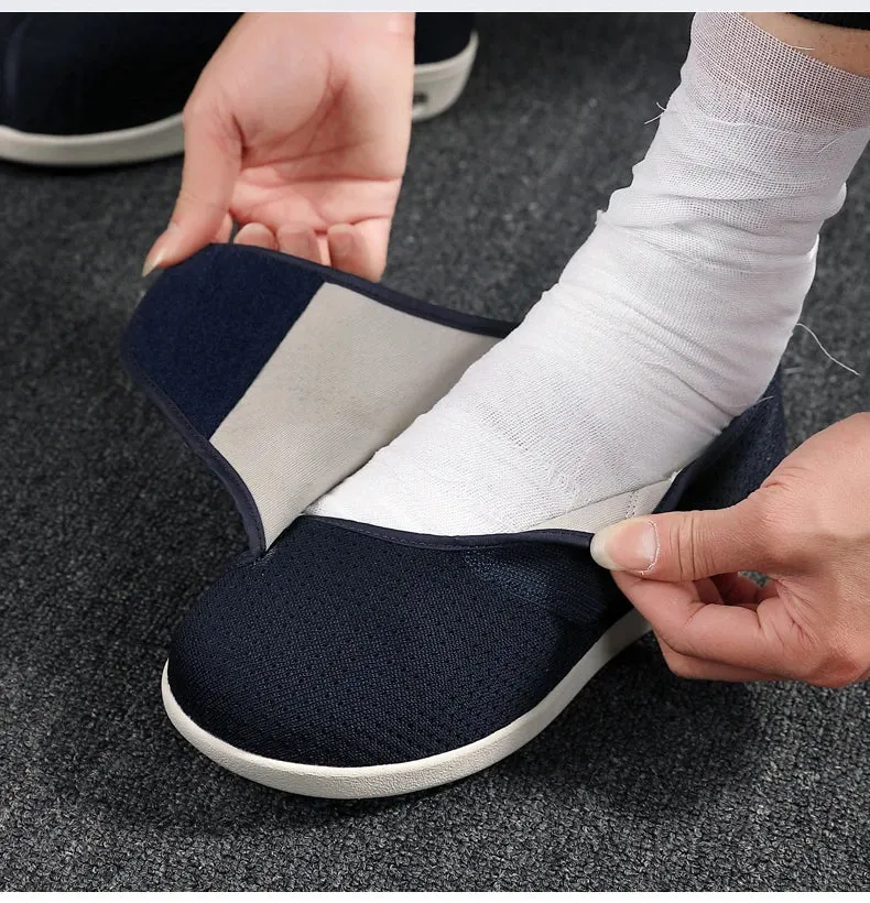 Professional Velcro Plantar Fasciitis Edema Arthritis Gout Hallux Valgus Swollen Feet Big Toe Ortho Diabetic Elderly Shoes Men