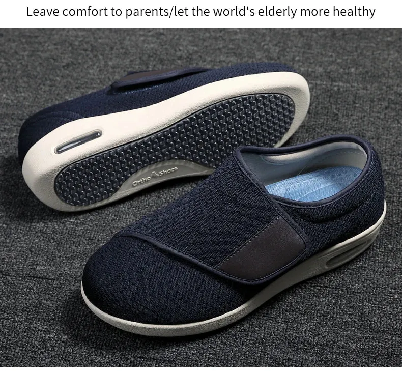 Professional Velcro Plantar Fasciitis Edema Arthritis Gout Hallux Valgus Swollen Feet Big Toe Ortho Diabetic Elderly Shoes Men