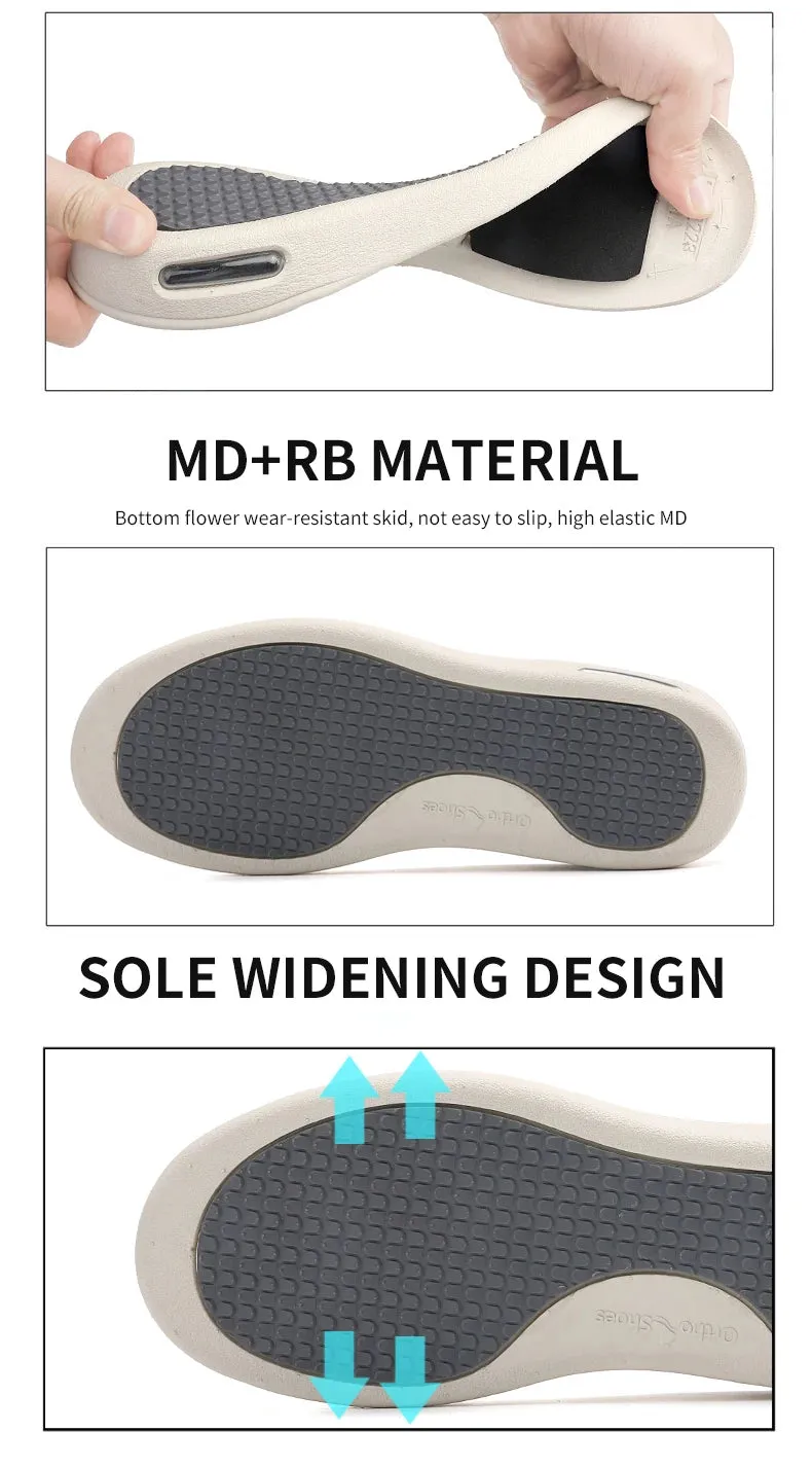 Professional Velcro Plantar Fasciitis Edema Arthritis Gout Hallux Valgus Swollen Feet Big Toe Ortho Diabetic Elderly Shoes Men