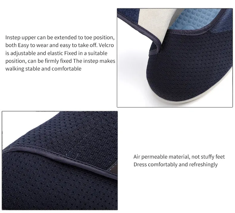 Professional Velcro Plantar Fasciitis Edema Arthritis Gout Hallux Valgus Swollen Feet Big Toe Ortho Diabetic Elderly Shoes Men