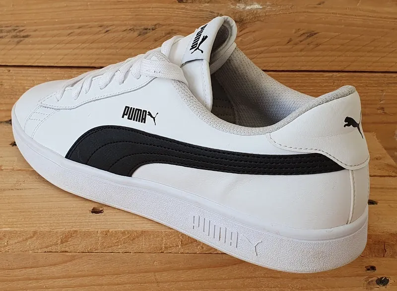 Puma Smash V2 Low Leather Trainers UK10/US11/EU44.5 365215-01 White/Black