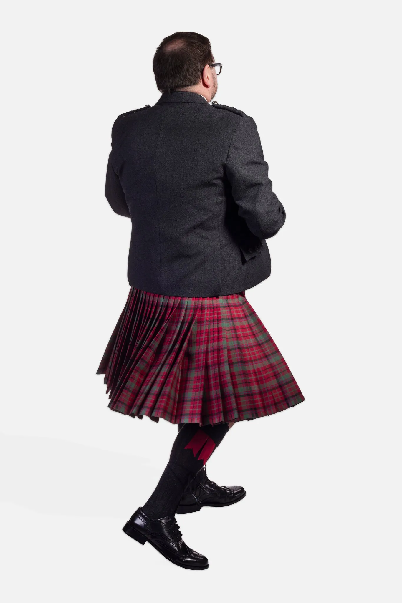 Red Nicolson Muted / Charcoal Holyrood Kilt Hire Outfit