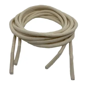 Round Cotton Natural Shoelaces - 3mm wide