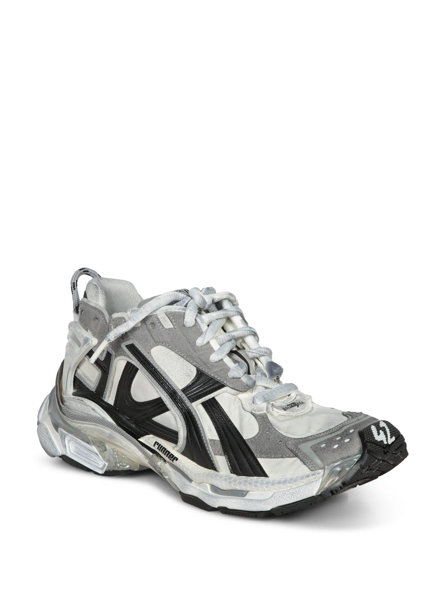 Runner Sneakers White-Black-Grey