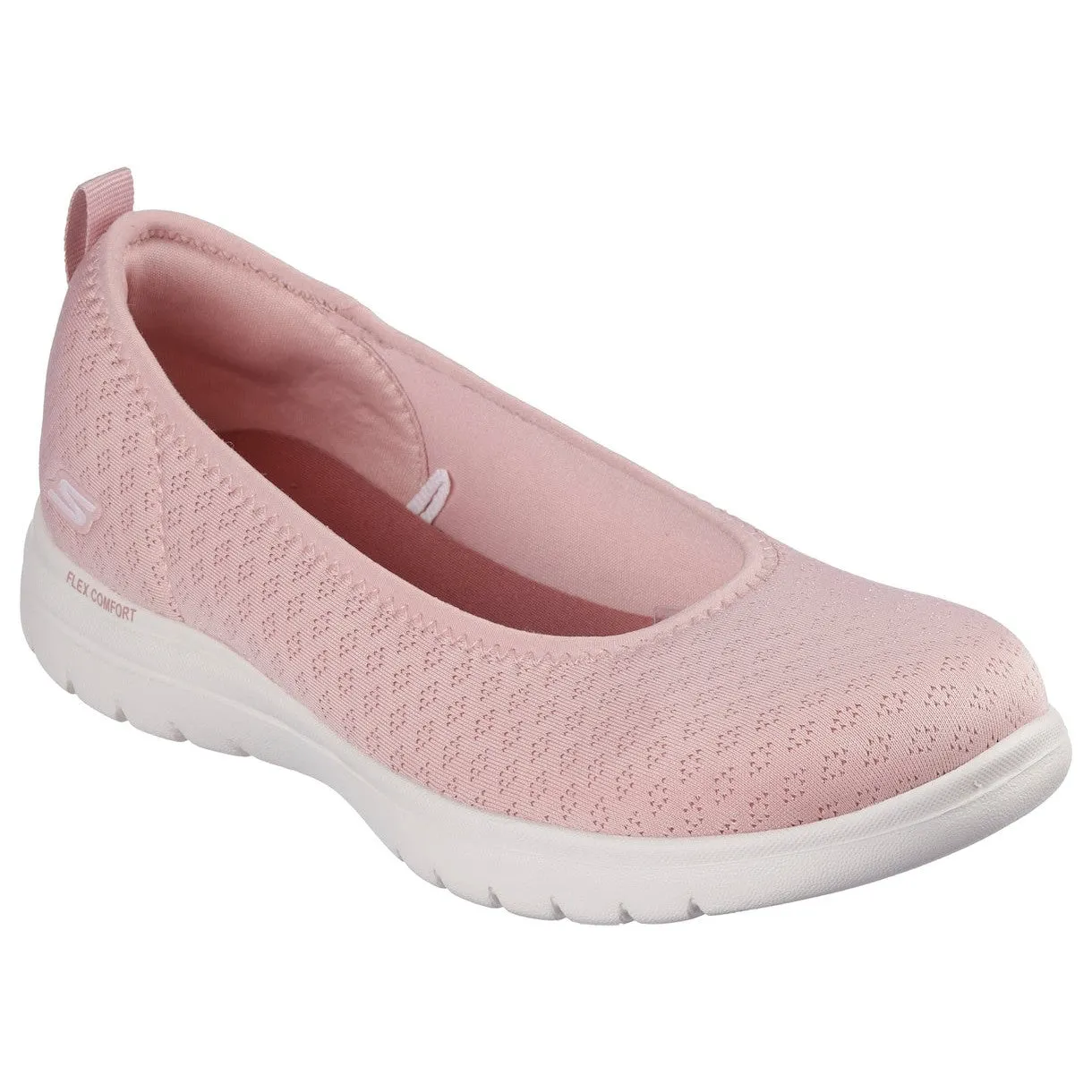 Skechers 138360 On-The-Go Flex - Siena Ladies Blush Pink Textile Vegan  Slip Ons