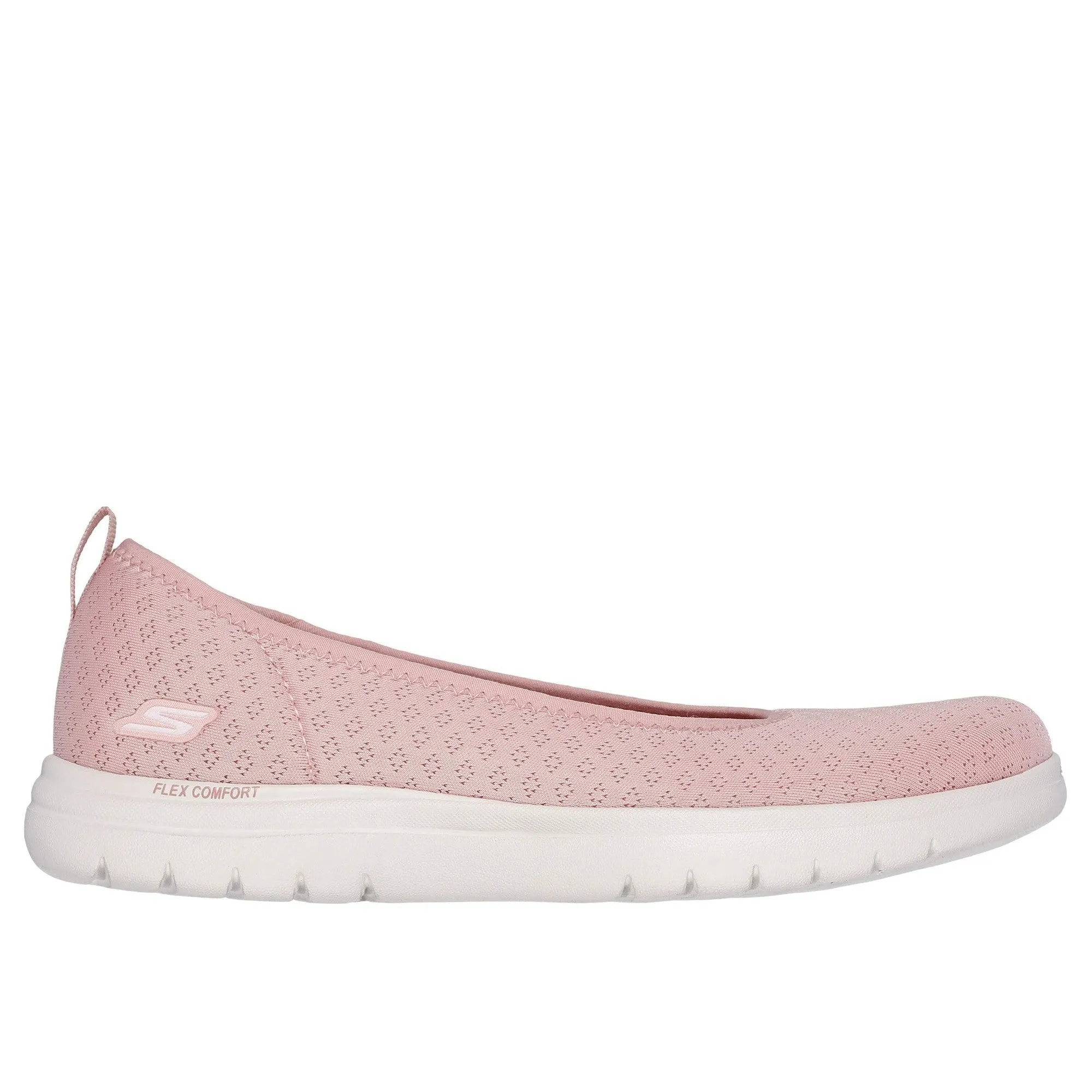 Skechers 138360 On-The-Go Flex - Siena Ladies Blush Pink Textile Vegan  Slip Ons