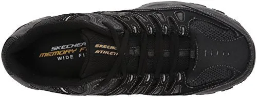 Skechers Sport Men's Afterburn Memory Foam Lace-Up Sneaker,Black,10.5 M US