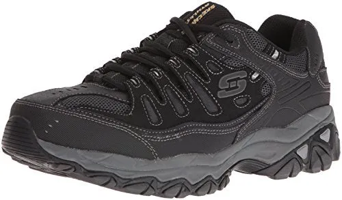 Skechers Sport Men's Afterburn Memory Foam Lace-Up Sneaker,Black,10.5 M US