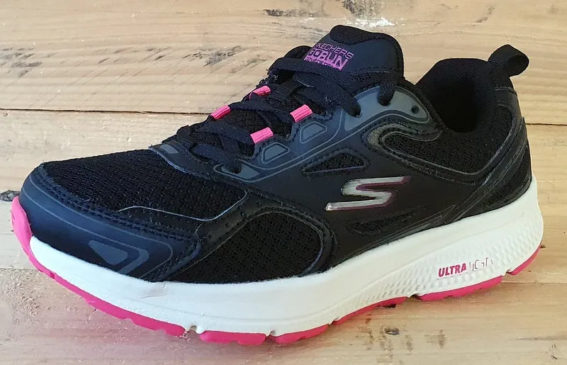 Sketchers Go Run Consistent Low Textile Trainers UK3/US6/E36 SN 128075 Black