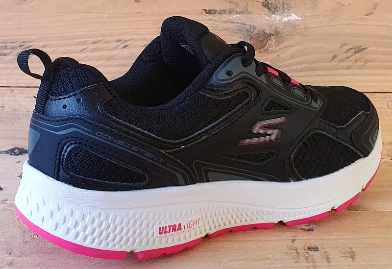 Sketchers Go Run Consistent Low Textile Trainers UK3/US6/E36 SN 128075 Black