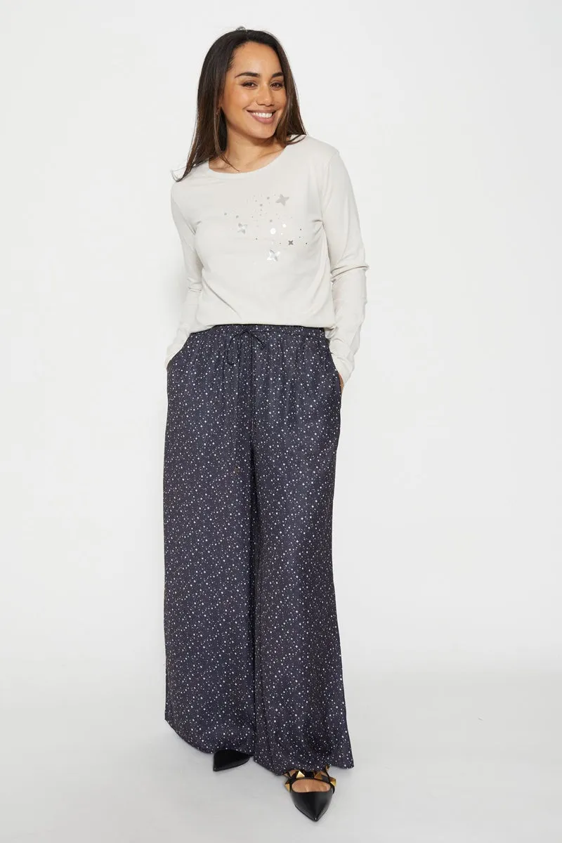 Stella   Gemma - Silver Stars - Long Sleeve Tee