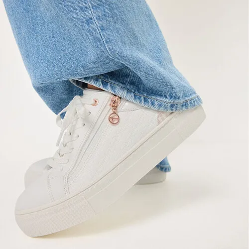 Tamaris Ladies  Trainers - 23313-41 - White/Rose Gold