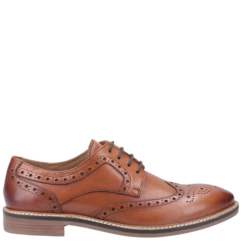 Tan Bryson Brogue Lace-Up Shoes