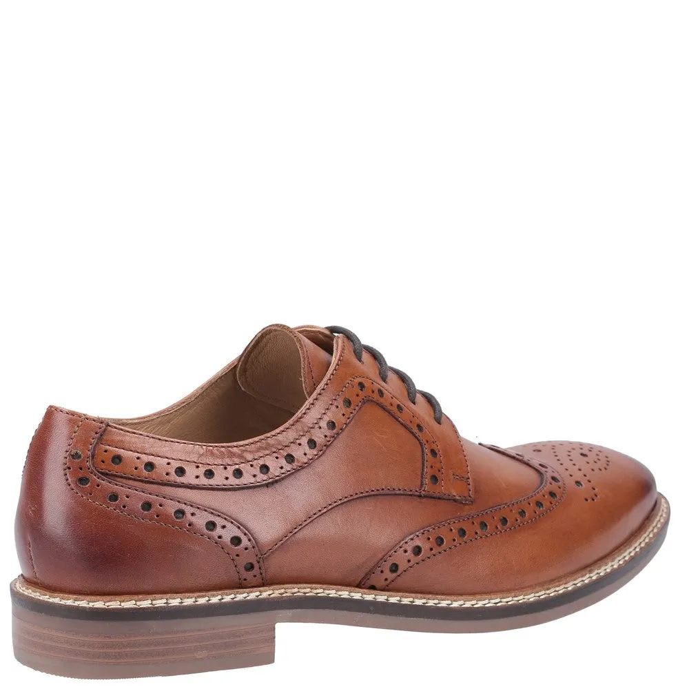 Tan Bryson Brogue Lace-Up Shoes