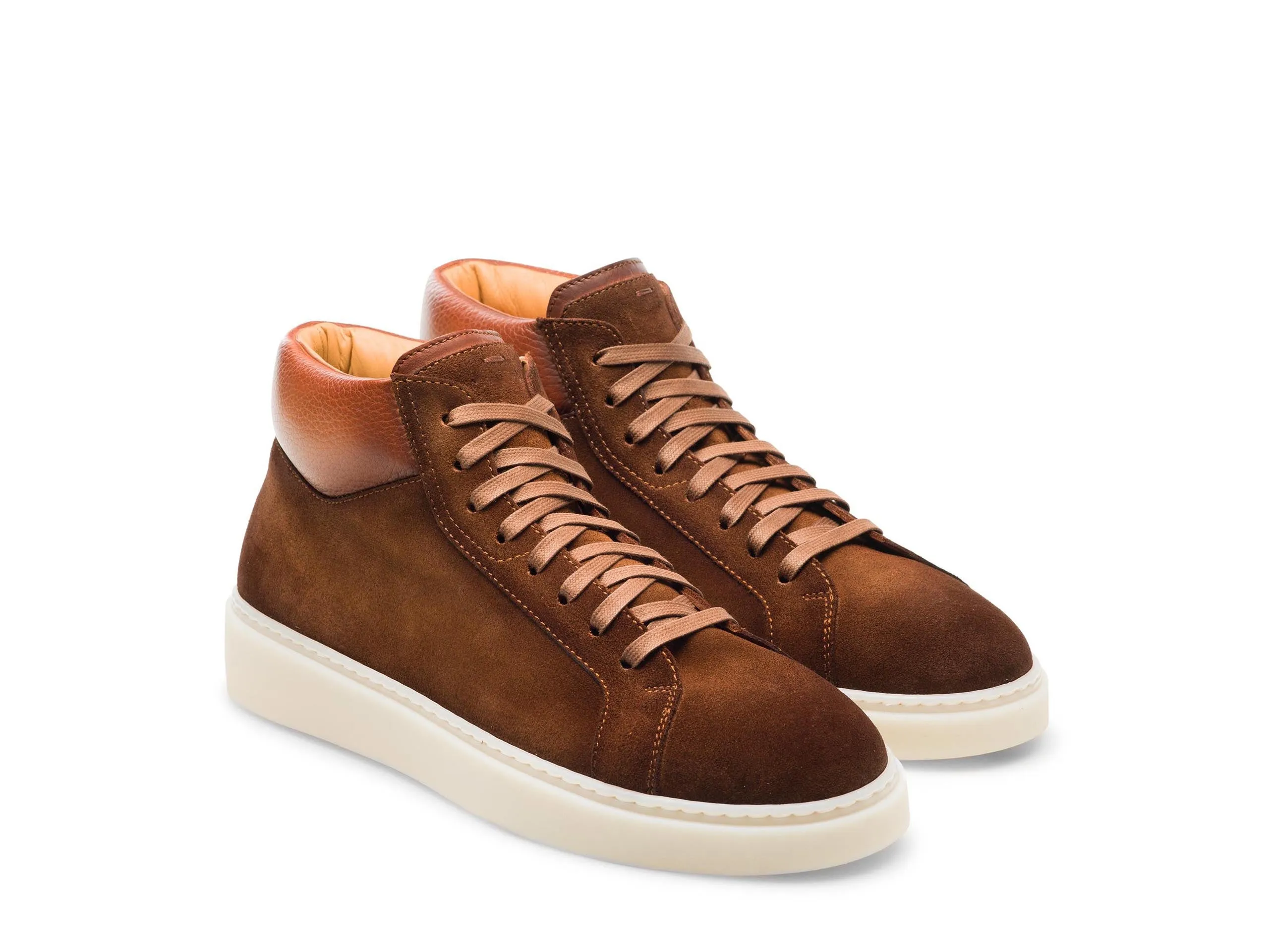 Tan Suede Nadelei High Top Sneaker Boots